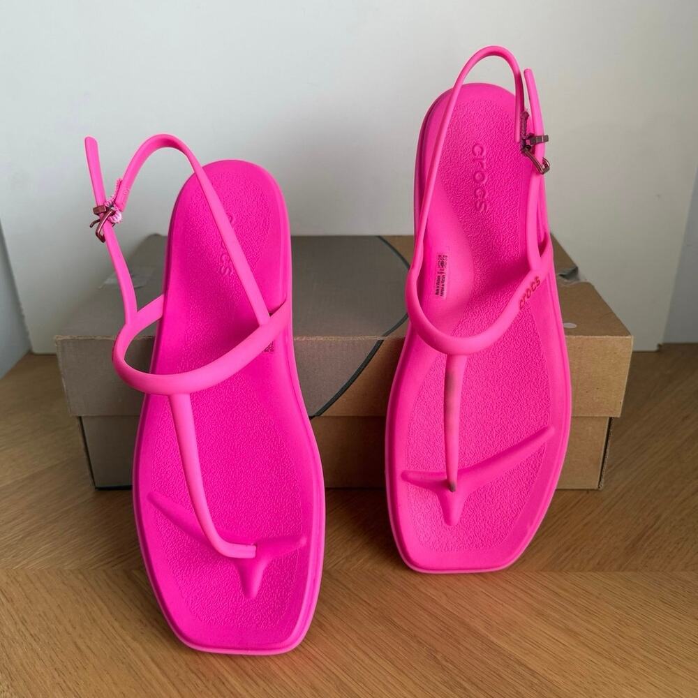 Crocs Miami ’Pink’ Women Slip On Thong Sandals- SZ 10